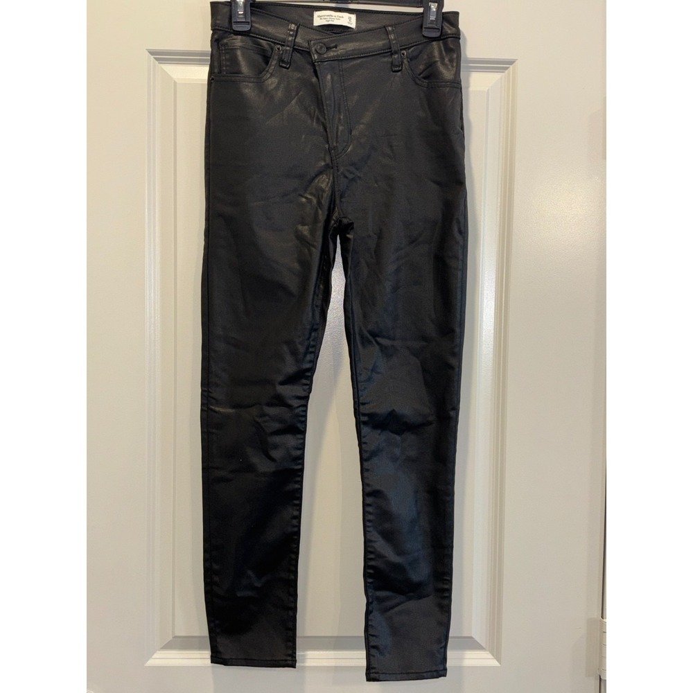 Abercrombie & Fitch Super Skinny Ankle Jeans Womens 8/29 Black Denim High Rise